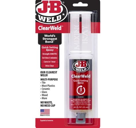 jb weld epoxy 50112 on sheet metal|ClearWeld Syringe .